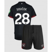 West Ham United Tomas Soucek #28 Udebanesæt Børn 2024-25 Kortærmet (+ Korte bukser)